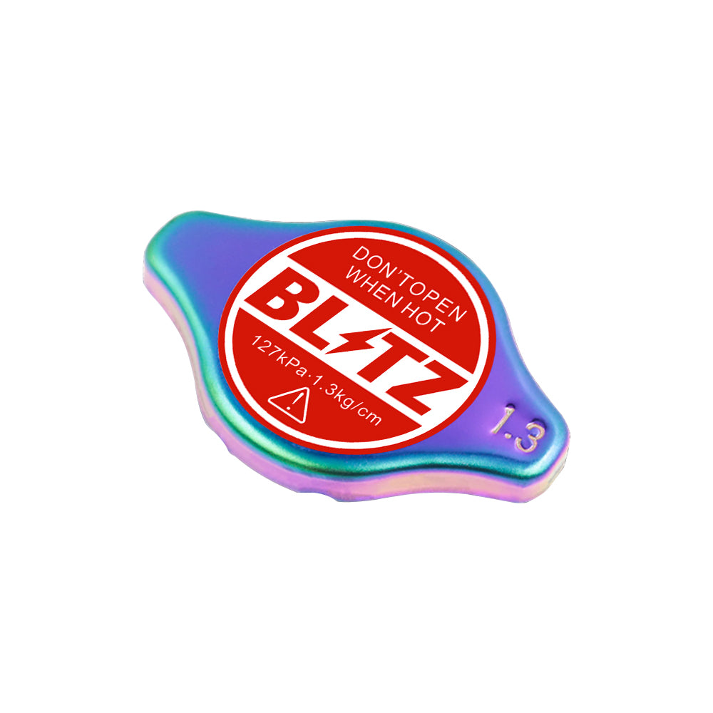 Brand New JDM 1.3bar 9mm Blitz Racing Neo Chrome Racing Cap High Pressure Radiator Cap For Universal