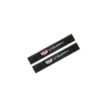 Load image into Gallery viewer, Brand New 4PCS Universal Cadillac Real Carbon Fiber Black Car Door Scuff Sill Cover Panel Step Protector
