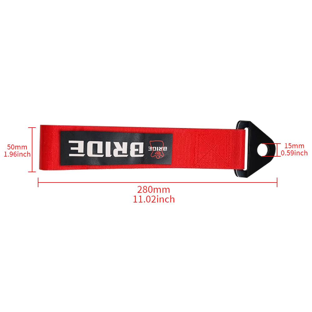 Brand New Bride Racing High Strength Red Tow Towing Strap Hook For Front / REAR BUMPER JDM