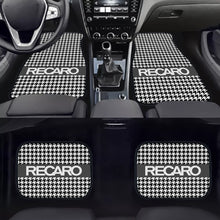 Load image into Gallery viewer, Brand New Universal 4PCS V3 RECARO STYLE Racing Black Fabric Car Floor Mats Interior Carpets