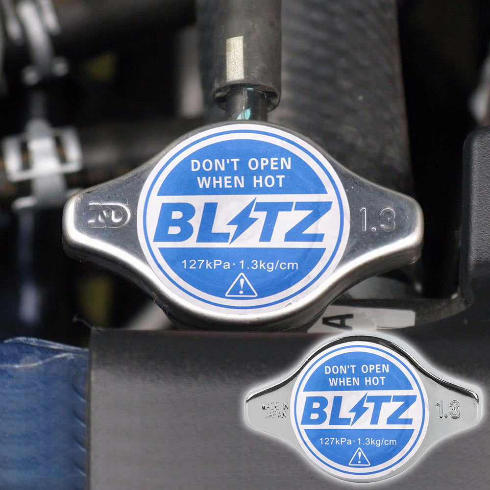 Brand New JDM 1.3bar 9mm Blitz Racing Chrome Racing Cap High Pressure Radiator Cap For Universal