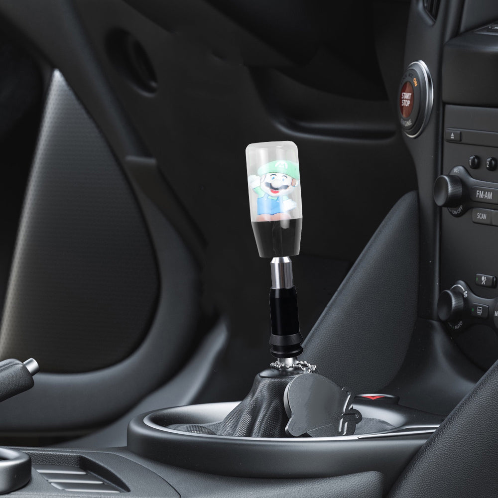 Brand New Universal Super Mario Bros Luigi Crystal Clear Long Automatic Transmission Shift Knob