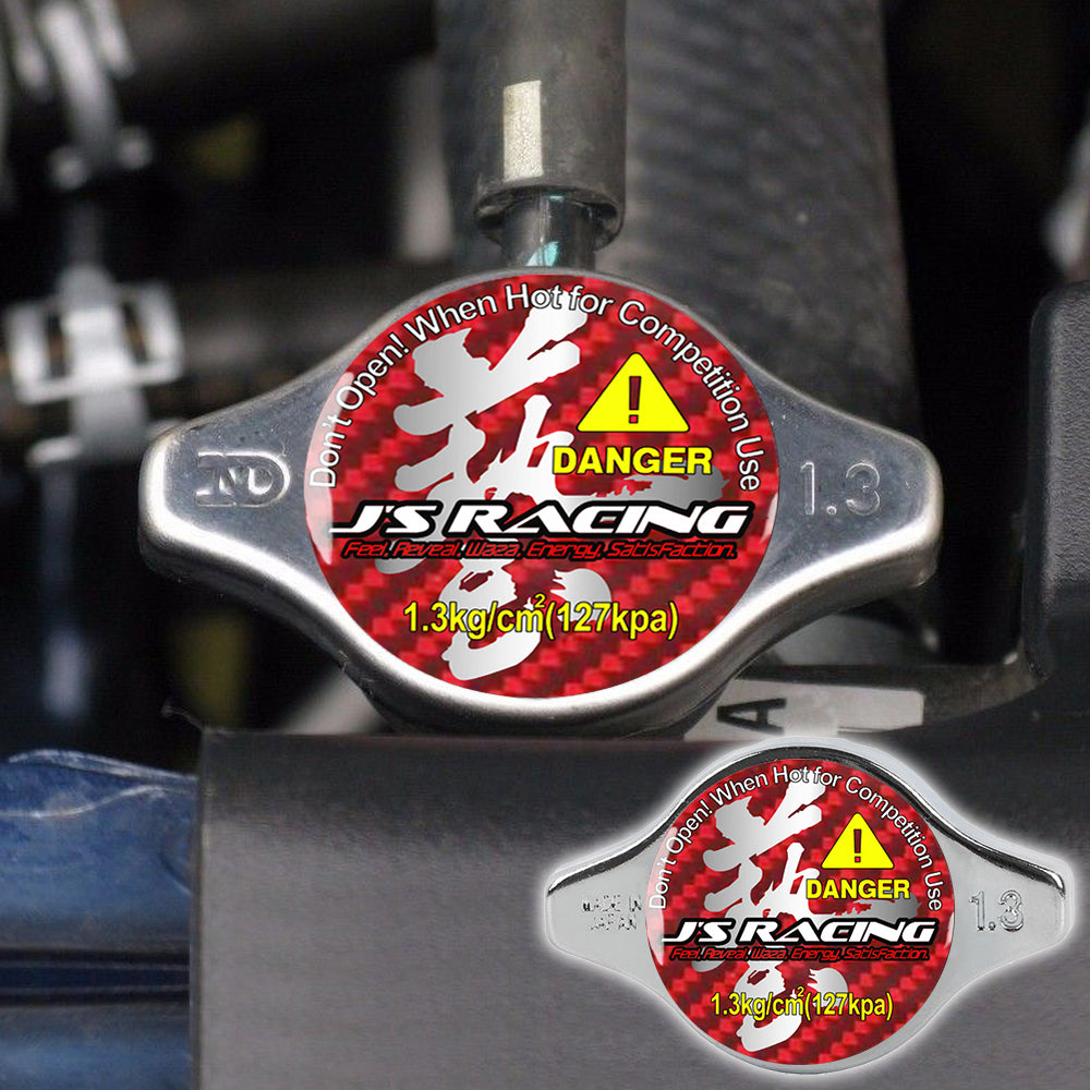 Brand New JDM 1.3bar 9mm J'S RACING Waza Chrome Racing Cap High Pressure Radiator Cap For Universal