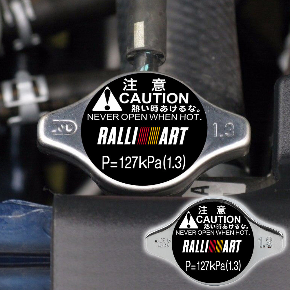 Brand New JDM 1.3bar 9mm Ralliart Racing Chrome Racing Cap High Pressure Radiator Cap For Mitsubishi