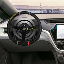 Load image into Gallery viewer, Brand New 350mm 14" Deep Dish Racing Mugen Black Steering Wheel PVC Leather Black Spoke