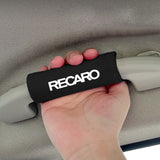BRAND NEW UNIVERSAL JDM Recaro Black Suede Roof Safety Handle Ceiling Handrail Cover Pull Handle Racing