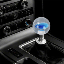 Load image into Gallery viewer, Brand New Universal Round Ball Heart Blue Crystal Clear Manual Gear Shift Knob Shifter M8 M10 M12