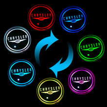 Load image into Gallery viewer, BRAND NEW UNIVERSAL 2PCS CHRYSLER Switchable Seven Colorful LED Car Cup Holder Mat Coaster Pad