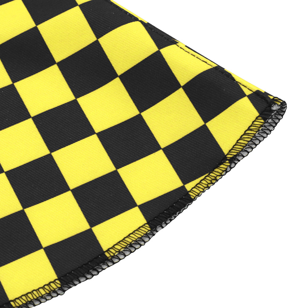 Brand New Universal Checkered Yellow Black Stitch Fabric Gear Manual Shifter Shift Knob Boot