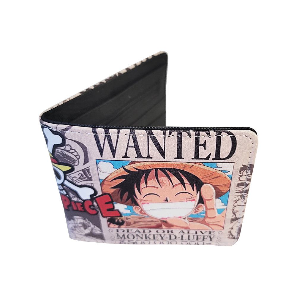 Brand New Unisex One Piece Anime Purse Short Bifold Fashion Leather Wallet