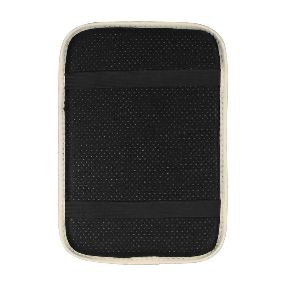 BRAND NEW UNIVERSAL MASERATI BEIGE Car Center Console Armrest Cushion Mat Pad Cover Embroidery