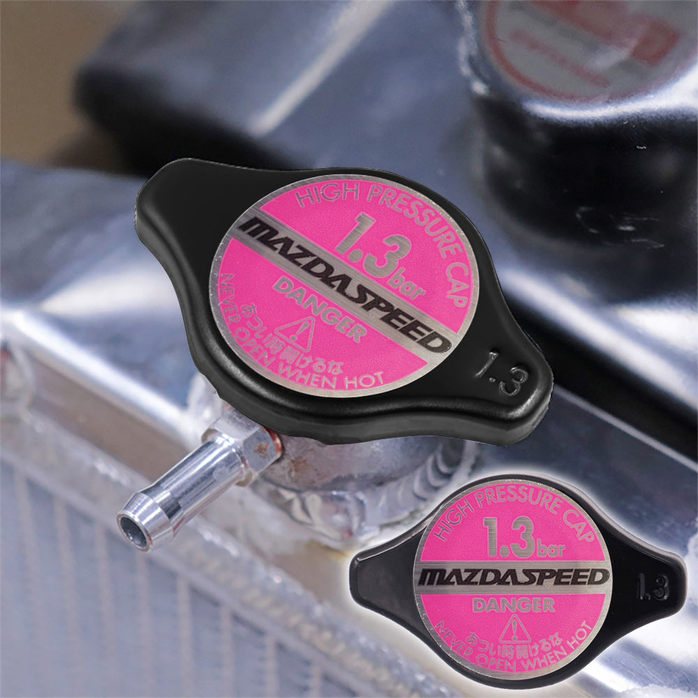 Brand New JDM 1.3bar 9mm MAZDASPEED Black Racing Cap High Pressure Radiator Cap For Universal