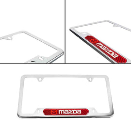 Brand New Universal 1PCS Mazda Chrome Metal License Plate Frame