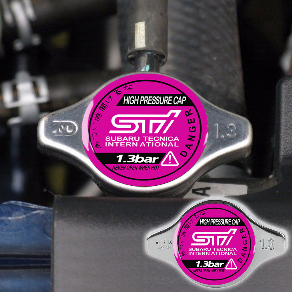 Brand New JDM 1.3bar 9mm Subaru STI Chrome Racing Cap High Pressure Radiator Cap