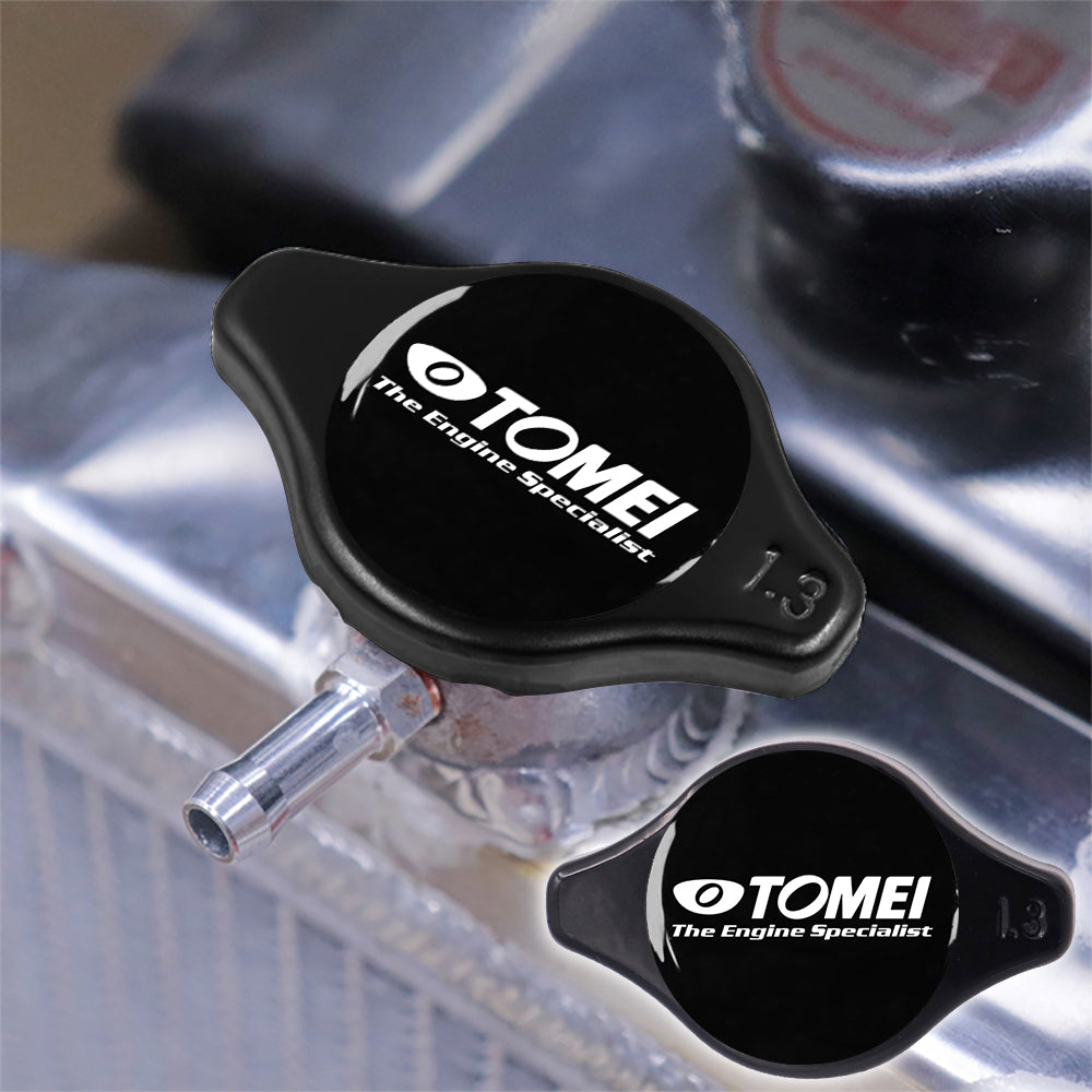 Brand New JDM 1.3bar 9mm TOMEI Black Racing Cap High Pressure Radiator Cap For Universal