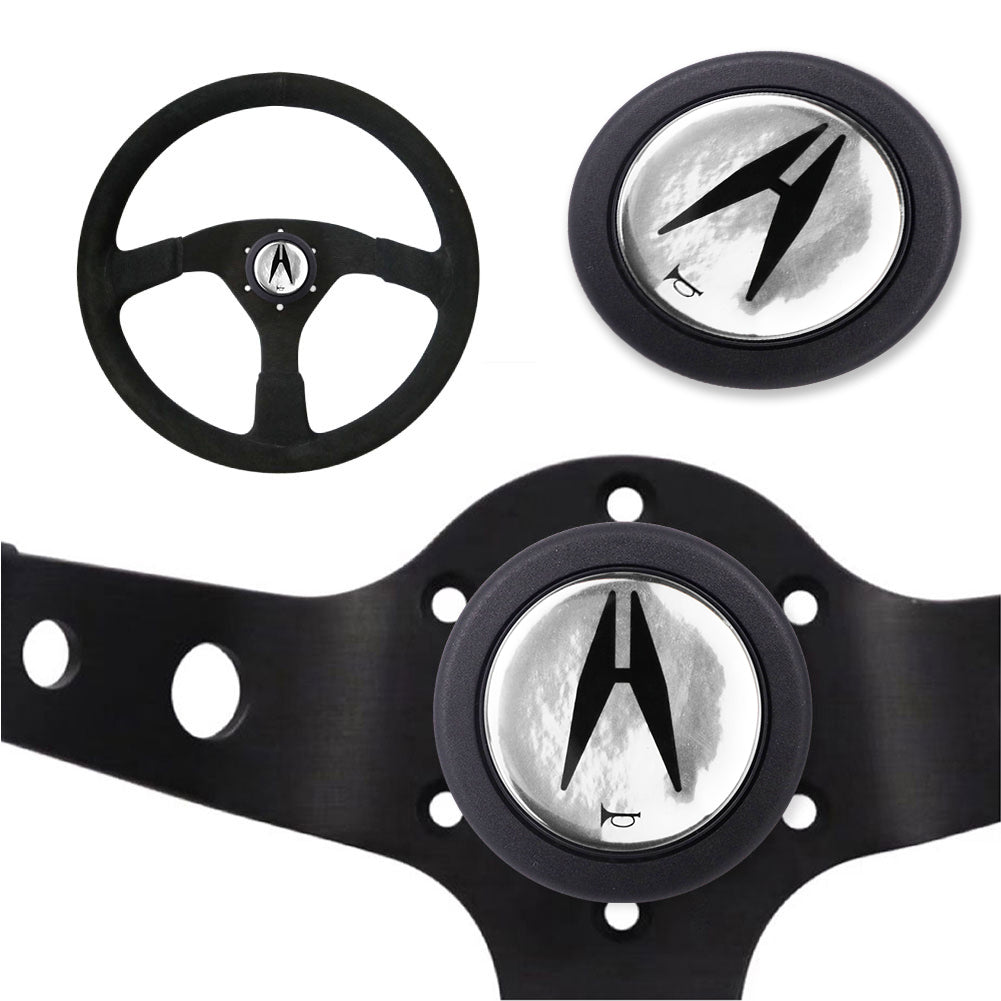 Brand New Universal Acura Car Horn Button Black Steering Wheel Center Cap