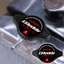 Load image into Gallery viewer, Brand New JDM 1.3bar 9mm Greddy Racing Black Racing Cap High Pressure Radiator Cap For Universal