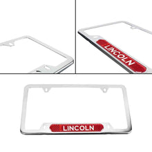 Load image into Gallery viewer, Brand New Universal 1PCS LINCOLN Chrome Metal License Plate Frame