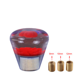 BRAND NEW JDM 50MM Universal Diamond Flower Red Crystal Manual Gear Stick Shift Knob Shifter M8 M10 M12
