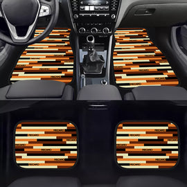 Brand New Universal 4PCS RECARO STYLE Racing Fabric Car Floor Mats Interior Carpets