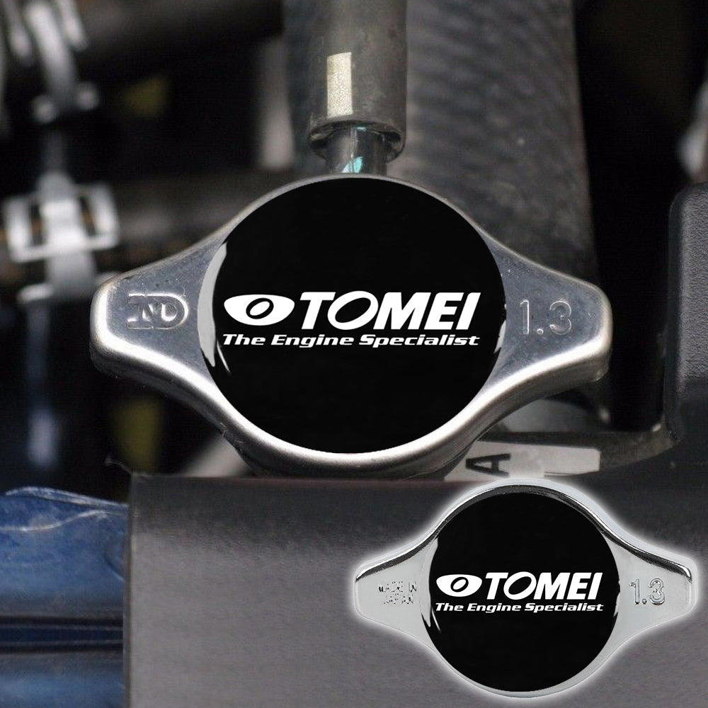 Brand New JDM 1.3bar 9mm TOMEI Chrome Racing Cap High Pressure Radiator Cap For Universal