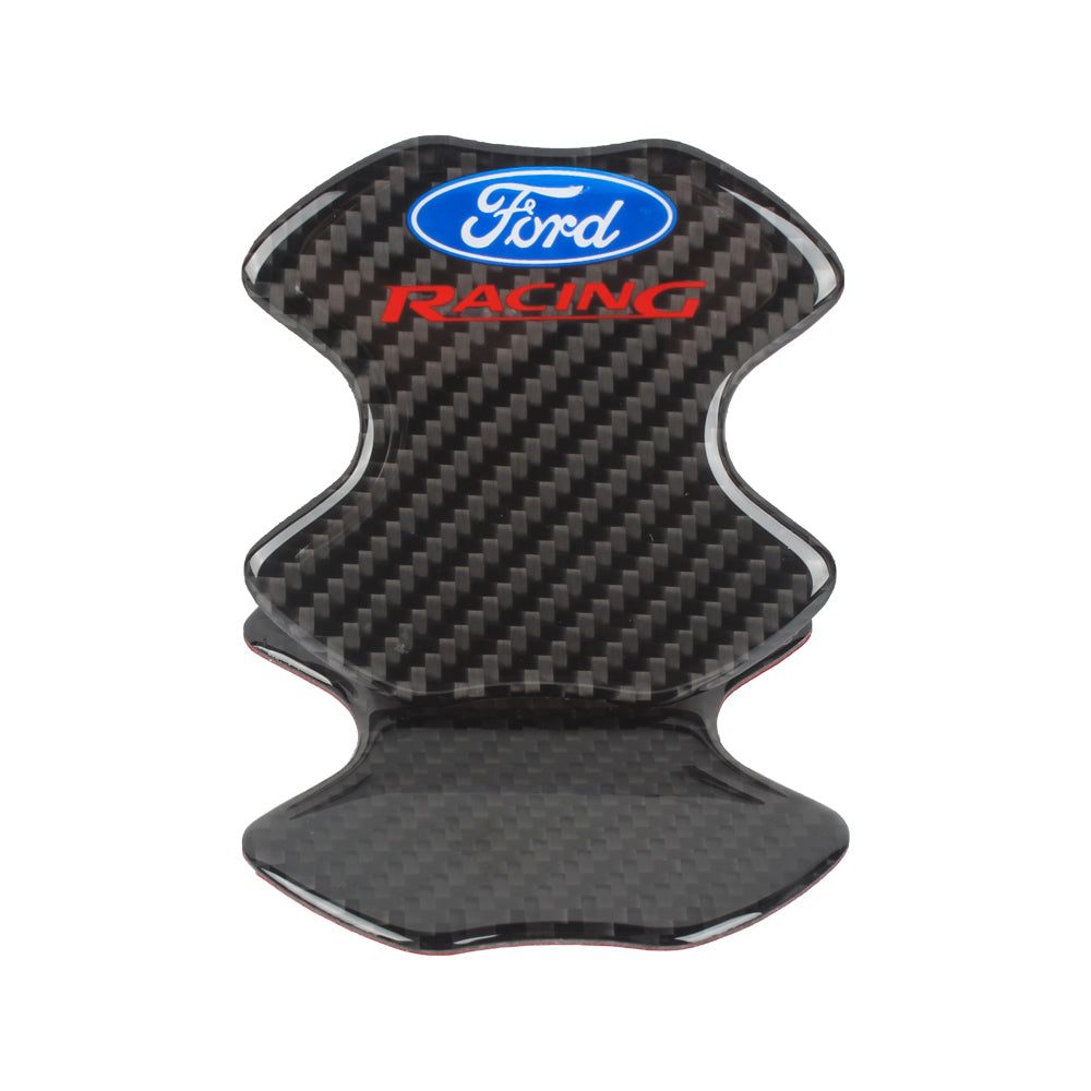 BRAND NEW UNIVERSAL 2PCS FORD RACING REAL CARBON FIBER ANTI-SCRATCH DOOR HANDLE PROTECTOR