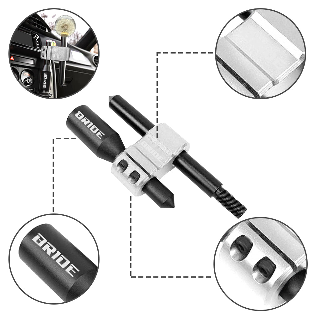 Brand New BRIDE H Type Car Shifter Knob Extension Adjustable Gear Black / Silver M12x1.25