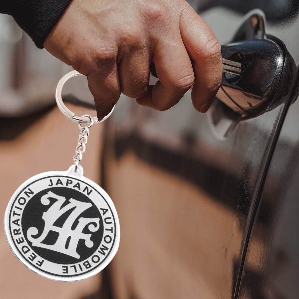 BRAND NEW BLACK JAF JAPAN AUTOMOBILE FEDERATION KEYCHAIN JDM Racing Car Styling Keychain Drift Key Phone Holder