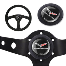Load image into Gallery viewer, Brand New Universal Corvette Car Horn Button Black Steering Wheel Center Cap