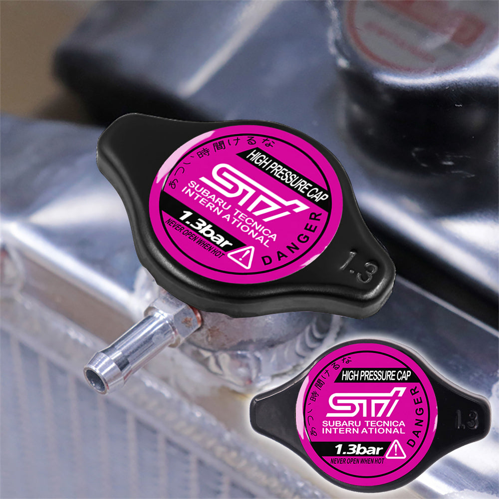 Brand New JDM 1.3bar 9mm Subaru STI Black Racing Cap High Pressure Radiator Cap