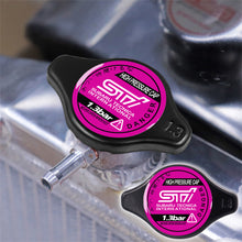 Load image into Gallery viewer, Brand New JDM 1.3bar 9mm Subaru STI Black Racing Cap High Pressure Radiator Cap