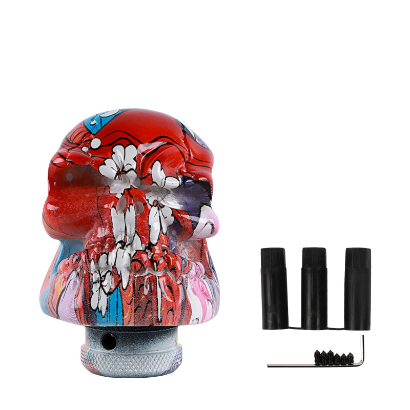 Brand New Universal V2 Skull Head Style Design Car Manual Stick Shifter Gear Shift Knob M8 M10 M12