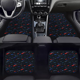 Brand New Universal 4PCS RECARO STYLE Racing Black Fabric Car Floor Mats Interior Carpets