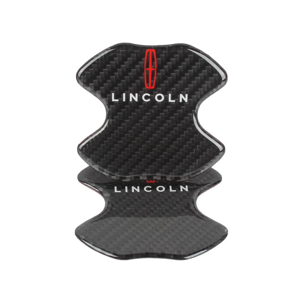 BRAND NEW UNIVERSAL 2PCS LINCOLN REAL CARBON FIBER ANTI-SCRATCH DOOR HANDLE PROTECTOR