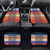 Brand New Universal 4PCS V5 RECARO RAINBOW STYLE Racing Fabric Car Floor Mats Interior Carpets