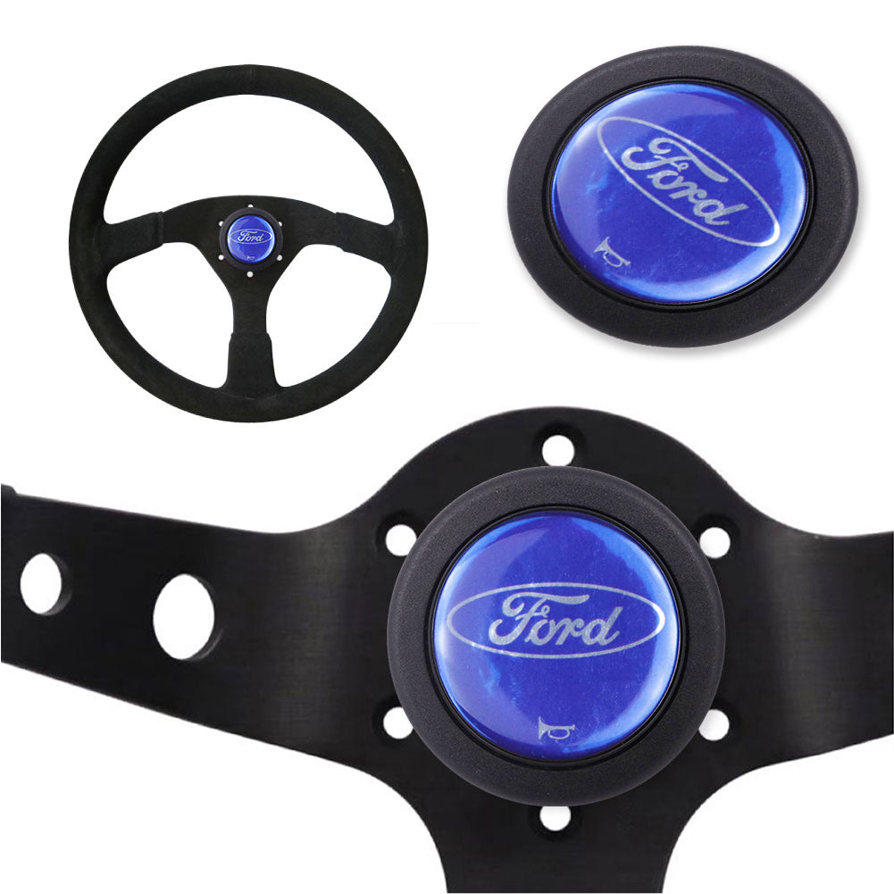 Brand New Universal Ford Car Horn Button Black Steering Wheel Center Cap