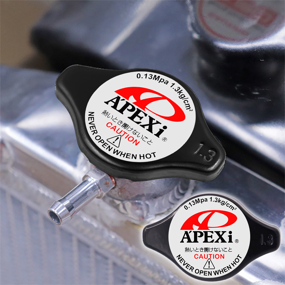Brand New JDM 1.3bar 9mm APEXI Racing Black Racing Cap High Pressure Radiator Cap For Universal