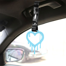Load image into Gallery viewer, Brand New Drip Heart Teal JDM TSURIKAWA Ring Subway Train Bus Handle Black Strap Charm Drift