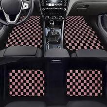 Load image into Gallery viewer, Brand New 4PCS UNIVERSAL CHECKERED Pink Racing Fabric Car Floor Mats Interior Carpets