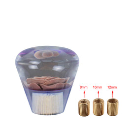 BRAND NEW JDM 50MM Universal Diamond Flower Brown Crystal Manual Gear Stick Shift Knob Shifter M8 M10 M12