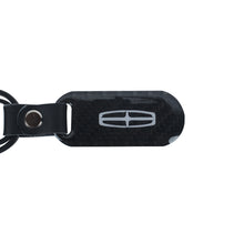 Load image into Gallery viewer, Brand New Universal 100% Real Carbon Fiber Keychain Key Ring For Lincoln