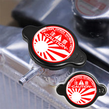 Load image into Gallery viewer, Brand New JDM 1.3bar 15mm JDM Raising Sun Racing Black Radiator Cap S Type Universal