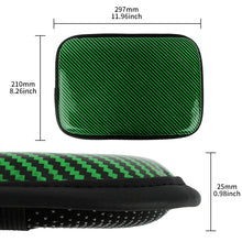 Load image into Gallery viewer, BRAND NEW UNIVERSAL CARBON FIBER GREEN Car Center Console Armrest Cushion Mat Pad Cover