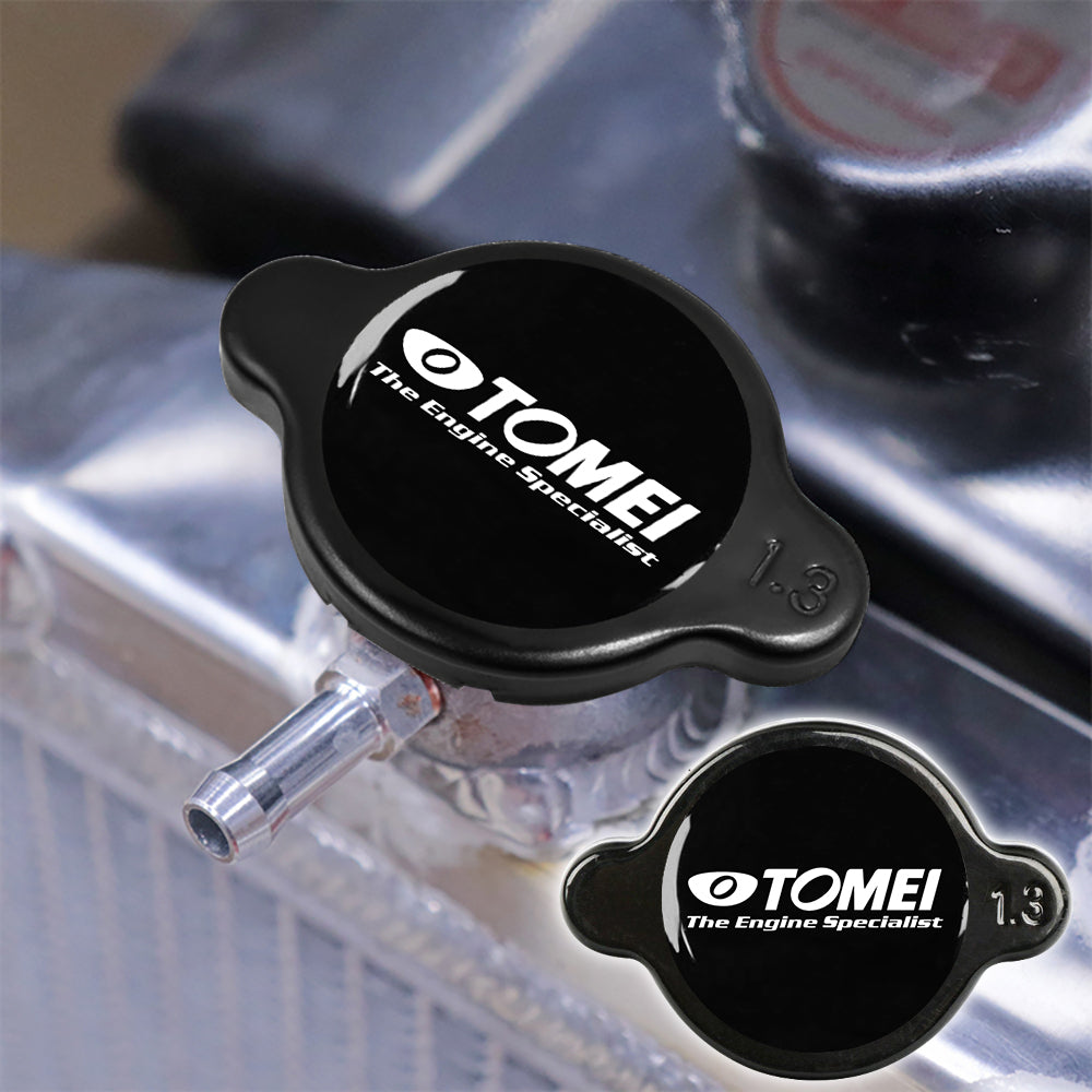 Brand New JDM 1.3bar 15mm TOMEI Black Racing Cap High Pressure Radiator Cap For Universal