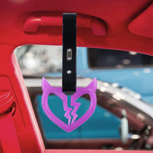 Load image into Gallery viewer, Brand New Devil Demon Broken Heart Purple Glow In The Dark JDM TSURIKAWA Ring Subway Train Bus Handle Strap Charm Drift