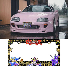 Brand New Universal 1PCS Anime Yu-Gi-Oh ABS Plastic Black License Plate Frame