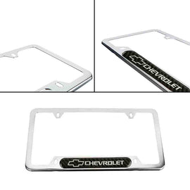 Brand New Universal 1PCS Chevrolet Chrome Metal License Plate Frame