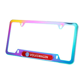 Brand New Universal 1PCS VOLKSWAGEN Neo Chrome Metal License Plate Frame
