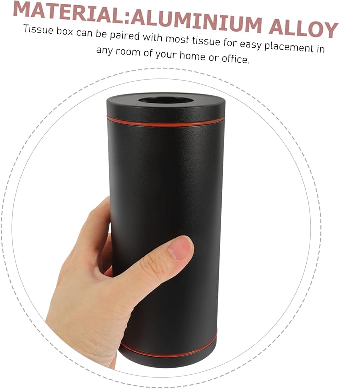 BRAND NEW VOLKSWAGEN Cylindrical Tissue Box Travel Round Aluminum Alloy