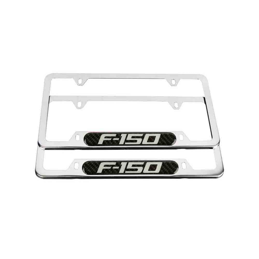 Brand New Universal 2PCS Ford F-150 Chrome Metal License Plate Frame